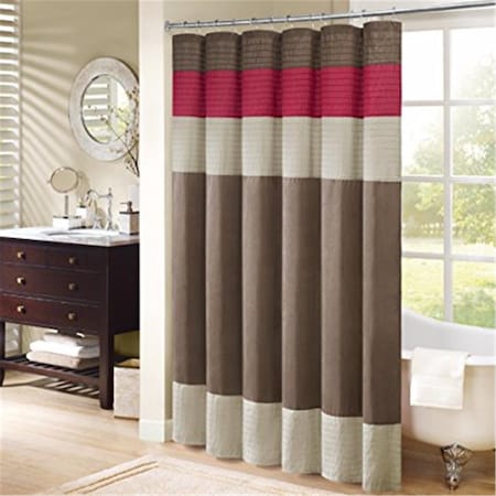 Madison Park Monroe Shower Curtain - Red, 72 x 72 in. MP70-221